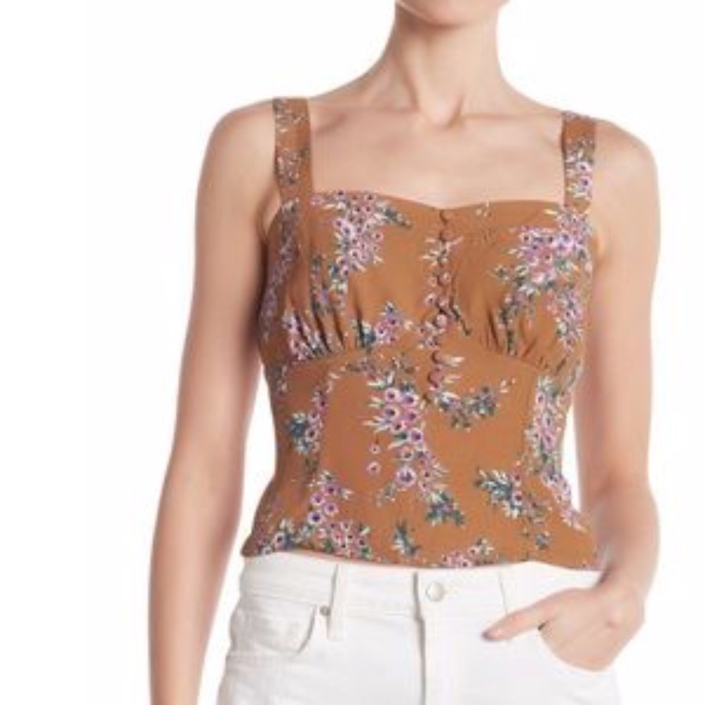 CM Strappy Squared Floral Top*